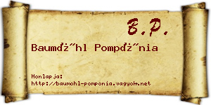 Baumöhl Pompónia névjegykártya
